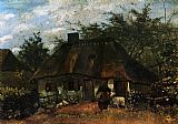Famous Cottage Paintings - Cottage and Woman with Goat